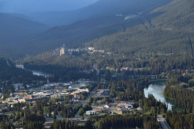 Town of Banff from Mt. Sulphur
